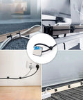 Heavy Duty Self Adhesive Cable Zip Tie Mount Kit With Fifty Sets Of Three Quarter Inch Mounts And Fifty Zip Ties Of Six Inch Length Nylon For Outdoor Wire Organization No Fuss Easy Install Black installed indoors and outdoors.