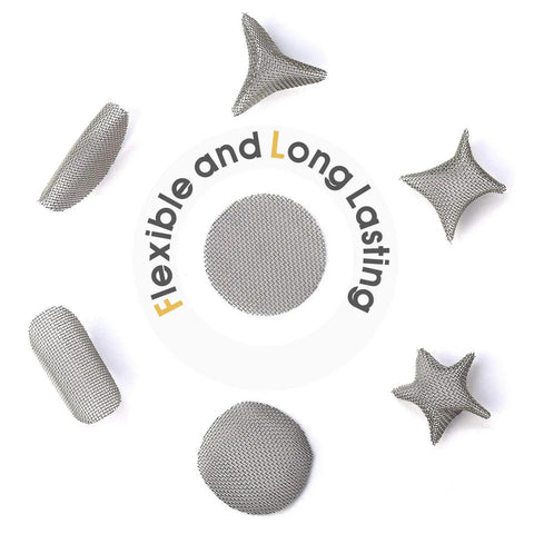 Pipe Screens 120Pcs 3/4 Inch 19mm Stainless Steel Pipe Screen Set With 60 Mesh Fine Metal Filter Screens in circular arrangement