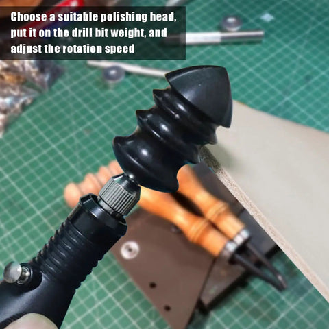 Three Piece Leather Burnisher Bits Set For Rotary Tools With Three Styles Edge Burnishers Pro Grade Including Pointed Tips
