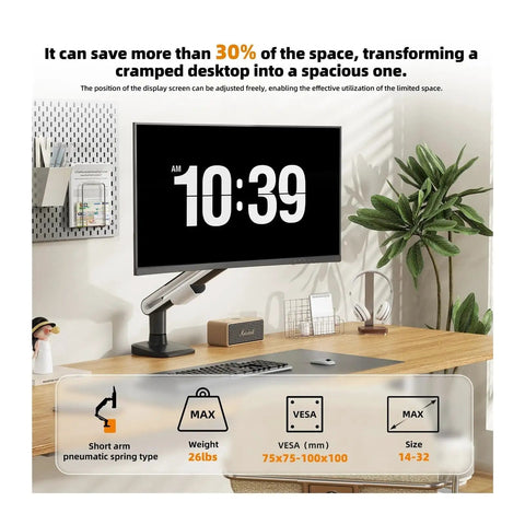 Top Shelf Rotating Mechanical Monitor Arm Desk Mount Flexible Angles Fits Up To 2 Screens Ergonomic Setup For 13 To 32 Inch LCD Displays Heavy Duty Slick Rotation Daily Driver in an office setup