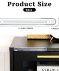 Rock Solid Silicone Cabinet Door Bumpers With Hella Strong Adhesive, Clear Furniture Protectors For Walls Drawers And Shower Doors, 6 Pack Easy Peel Stick Guards To Save Your Setup From Nasty Scratches, 14.7 cm size on cabinet.