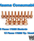 Miller Spectrum 375 Xtreme Plasma Cutter Pro Grade 176655 Electrodes 10 Pack And 176656 Tips 10 Pack Replacement Kit