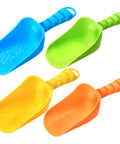 Colorful Beach Shovels For Kids Set Of 4 Durable Plastic Sandbox Toys with Scoops For Toddlers Outdoor Play No Sharp Edges Safe