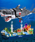 Beefy Mechanical Shark Build Kit With 1031 Pieces For Adults And Teens, Movable Gear System With Poseable Mouth And Fins