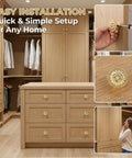 12 Pack Vintage Floral Drawer Knobs Set With Zinc Alloy Cabinet Pulls And Handles on wooden closet and dresser
