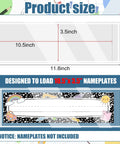 40 Pack Clear Self Adhesive Nameplate Pockets For Desks 10.5 By 3.5 Inches showcasing sizing and design details
