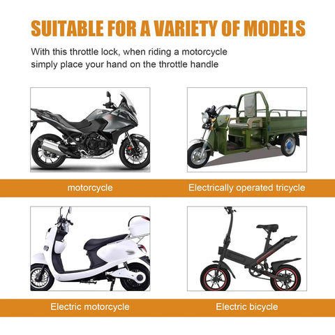 Image showing compatibility of Smooth Operator Throttle Cruise Control Lock For Motorcycle with various models.