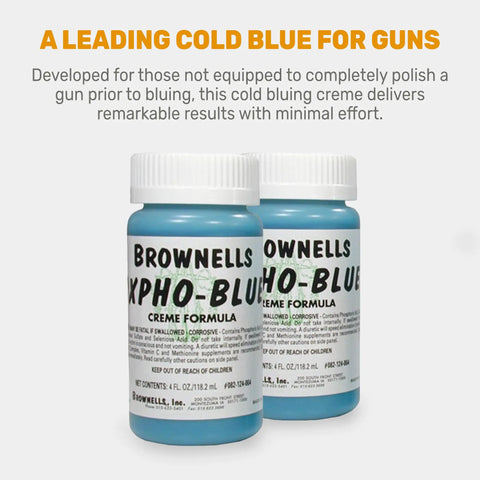 Oxpho-Blue Creme Gun Blue Cold Bluing Solution For Gunsmithing Maintenance And Cleaning Easy Application Pro Grade Durable Finish With Non Evaporating Cream Formula That Will Not Run Off Ideal For Pistols Rifles And Shotguns 4 Oz bottles