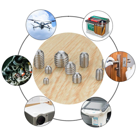 240 Pcs Set Screws Assortment Kit With Allen Keys In M3 M4 M5 M6 M8 Sizes Premium 304 Stainless Steel Cup Point Hex Grub Screws for various uses