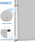 Close-up of 12x12 Ft Outdoor Shade Canopy Cover Waterproof UV Blocking With Grommets And Weighted Rods Light Gray