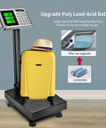 Pro Grade Digital Platform Scale For Packages And Luggage, 661 Lb Capacity, 0.1 Lb Precision, Commercial Scale With Price Computing