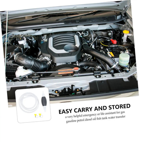 Easy Peasy Manual Transfer Pump Kit - Hand Operated Siphon Pump With Hose For Liquid Transfer, Ideal For Cars And Boats, Emergency Use, Compatible With Gasoline And Water, Spill-Free And Durable, car engine bay