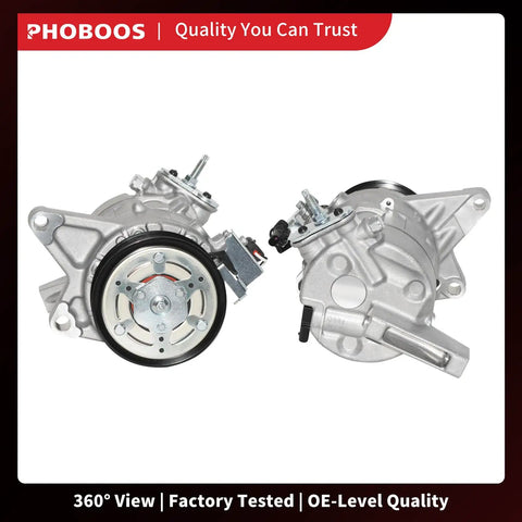 No Hustle Easy Swap Air Conditioning Compressor With Clutch for Chevy Traverse, showing dual side design and mounting features.
