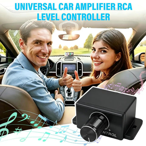Universal 3.5mm Remote Bass Control Knob For Car Amplifier With 16 Ft Cable And Mounting Screws in vehicle with happy users.