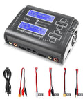 Two Channel RC Battery Charger And Discharger Up To 240W 10A For 1-6S LiPo LiHV LiIon Life with cable accessories