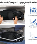 underseat carry-on luggage 16 inch fitting overhead and foot spaces