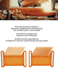Heavy Duty Rock Solid Woodworking Featherboard Premium Steel Adjustable Stackable Safety Clamps For Table Saw Router Table Band Saw Save Knuckles And Workshop Flow Tight, orange plastic clamps for woodworking safety.