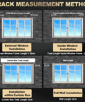 Heavy Duty Aluminum Curtain Track System For Windows And Rooms, Wall Mounted Silent Sliding Rail For Drapes, Room Dividers, Living Room And Bedroom, 9.5ft White, Easy Install And Strong Support. Track measurement guide for wall, inside frame and curtain box installation