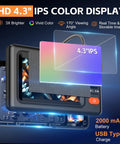 Exploded view of 4.3 inch IPS display from 1920P HD Dual Lens Borescope Camera With Light And 4 Point 3 Inch LCD Screen 8 Adjustable LEDs