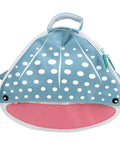 Regulator Dive Bag With Massive Capacity And Foam Padding For Safe Travel in Blue Whale Shark Pattern, front view with zippers.
