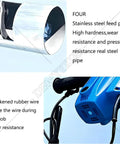 Beefed-Up 1500W Grain Auger With 6m Hose Portable Industrial Screw Conveyor, stainless steel pipe and rubber wire details