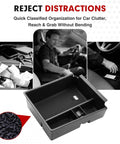 Center Console Organizer For Hyundai Santa Cruz 2022 2026 Armrest Storage Box With Black And Red Non Slip Silicone Mats