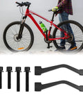 Two Pack Post Mount Disc Brake Adapter For 180mm Rotors with screws, mountain bike setup with red frame, side view