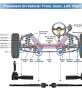 6 Piece Front Inner Outer Tie Rod Ends Kit For Ford Flex Taurus Lincoln MKS MKT Steering Suspension Upgrade Beefs Up Handling And Ride Quality Fits 2010 To 2016 Models front tie rod placement diagram