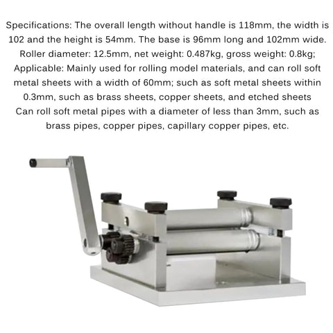 Knockout Manual Plate Roller Machine For Smooth Metal Bends Handles Thin Foils Up To 60mm Wide Perfect For Brass Copper Etching And Nifty Workshop Fabrication Hacks Daily