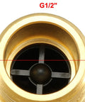 Close-up of Hall Effect Water Flow Sensor Switch for Liquid Water Flowmeter, 1-30 Liters Per Minute, DC 5V, G1/2 thread view.