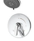 Elm 5-Spray Tub And Shower Faucet Trim With Single Handle Chrome Finish, 1.5 GPM, valve not included, brass construction