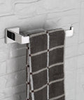 Square Polished Chrome Bathroom Accessories Set, 24-Inch Wall Mounted Towel Bar Kit With Hand Towel Bar
