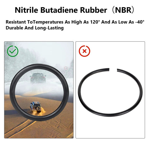 Black bumper clip ring for car quick-release kit; universal front/rear, solid and split views