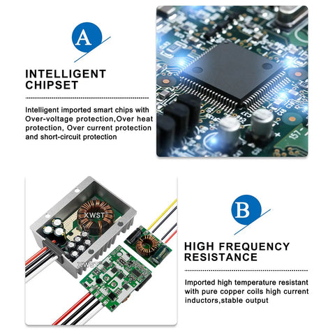 Rugged 9V 36V DC To 12V Buck Boost Converter 30A 360W Waterproof Automatic Voltage Regulator Step Up And Step Down Power Module For Cars Audio Fire Alarm Marine And DIY Projects