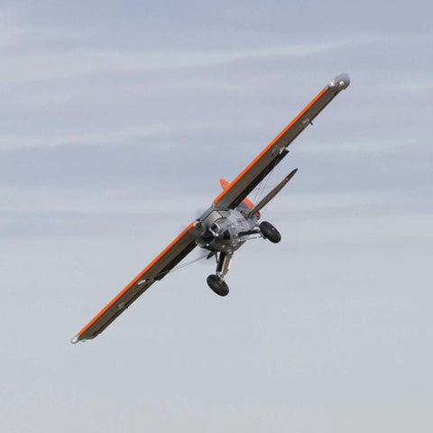 Micro Scrappy 800mm RC Airplane BNF Basic With Flaps And LED Navigation Lights Tiny Backcountry Bush Plane Scale Style in flight