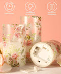 Pink Flameless Candles With Remote Timer, Flickering Glass Pillar Candles For Romantic Vibes, Battery LED Pillars With 2 4 6 8 Hour Timers.