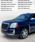2006-2016 GMC Terrain front view with model compatibility list displayed