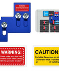 Generator Interlock Kit For Square D QO And Homeline 100 Amp And 125 Amp Panels, silver finish, installation warning labels
