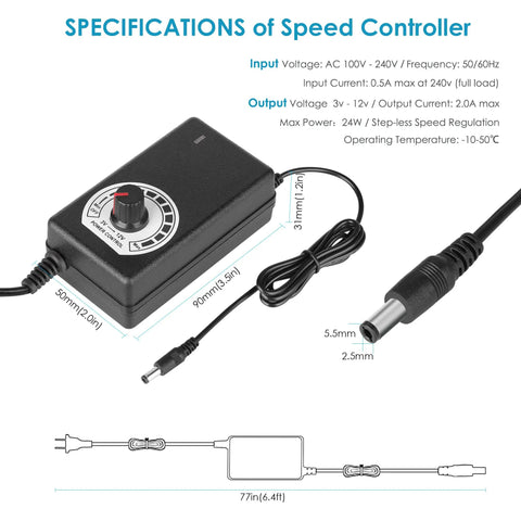 Speed controller for Beefy 120mm AC Powered Fan With Variable Speed Controller For Receiver Amplifier DVR And PlayStation Cooling