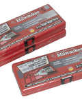 Stacked red tool cases of Three Piece Milwaukee Tool Kit Refill Set For Just Clips Displays, USA Made MTK3R Compatible With MTK 86010.