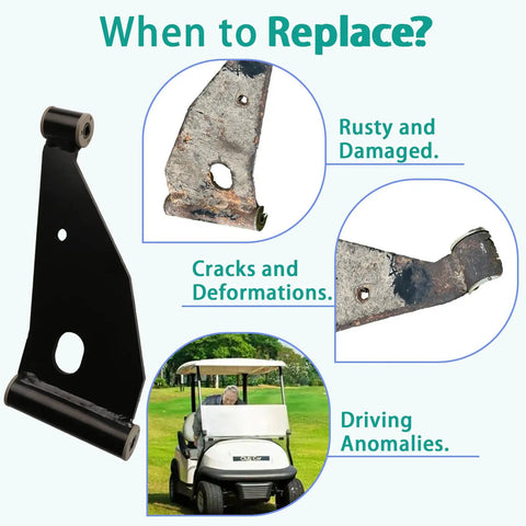 Front A-Arm Assembly Kit With Delta A-Plate For 2004 Plus Club Car Precedent And 2018 Plus Tempo Golf Carts Includes Installed Bushings Easy Fix For Loose Front End On Gas Or Electric Models Driver And Passenger Side black steel bracket