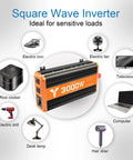 Heavy Duty 3000 W Dc To Ac Power Inverter With 6000 W Peak Surge And Built In Usb Port for powering various appliances.