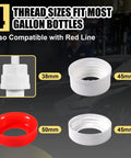 Handy 30cc Fluid Pump For Gallon Bottles With 4 Cap Adapters 38mm 40mm 43mm 50mm And Extension Tubes adapters image