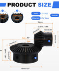 Built Tough Tapered Bevel Gear Set 1.5 Mod With 1 To 2 Ratio Includes 15 Tooth And 30 Tooth Hardened Steel Straight Bevel Gears