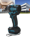 RiToEasysports Cordless Impact Wrench With 405 Ft Lbs Brushless High Torque 18V Electric Tool Offering 3500 Ipm in black and blue design.