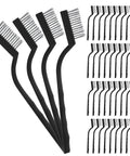 60 Piece Mini Wire Brush Set Stainless Steel Wire Bristles Scrubbers For Welding Slag And Rust Cleaning Curved Handle