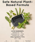 Black Portable Mosquito Repellent Device For Outdoor And Indoor Use Rechargeable Electronic Insect Repellent With 20 Feet Coverage Great For Camping Hiking Patio And Backyard Safe For Kids And Pets Includes 2 Refills with plant leaves showing safe natural ingredients