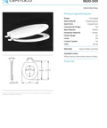 Elongated Plastic Toilet Seat With Impact Absorbing Hinges And Corrosion Free Hardware No Frills Economy Model In White