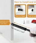 Installation guide for 50 Pack Magnetic Push Latches For Cabinet Doors And Drawers, Push To Open No Handle Cabinet Hardware