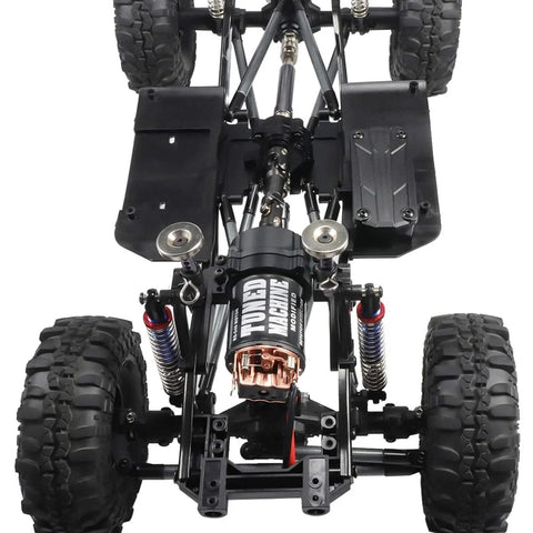 Planetary Gearbox Transfer Case And Short Drive Shaft Skid Plate Front Motor Mount Upgrade Kit for one tenth RC crawler chassis